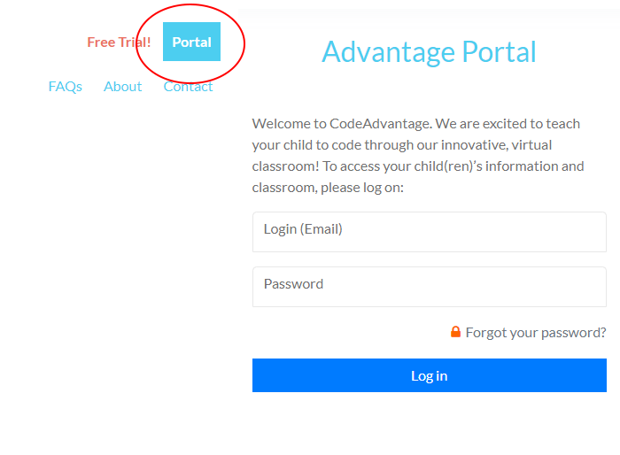 LOG INTO the Portal